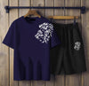 Men s Cotton Jersey Printed T-shirt & Shot Tracksuit - 2 Pce Set